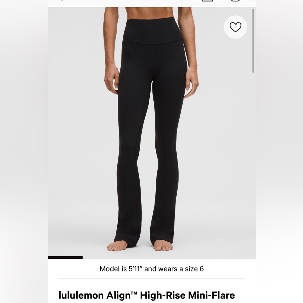 Lululemon Align Mini Flare - short - size 2 - black